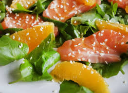 insalata arance salmone e calendula