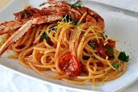 spaghetti con scampi